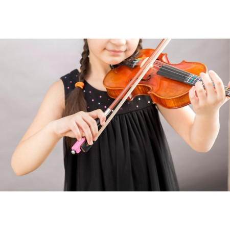 PinkyHold correttore di posizione per dito mignolo violino, viola e violoncello. Rosa Pink