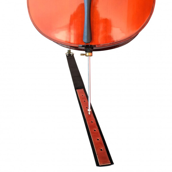 Soporte pica de cello de cuero con anilla - Especialistas en Violines, Violas, Violonchelos y accesorios