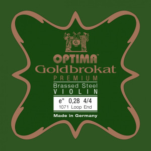 Buy Violin String Optima Goldbrokat Premium Brassed 1071 1st E loop 0.28 Strong 4/4.