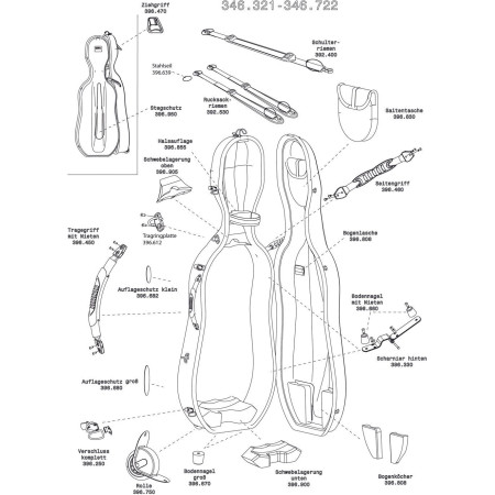 Comprar Estojo de Cello Rolly Brilhante Idea Evolution ao melhor preço | València Violins