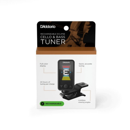 Afinador cello - contrabajo recargable D'Addario Eclipse - Especialistas en Violines, Violas, Violonchelos y accesorios