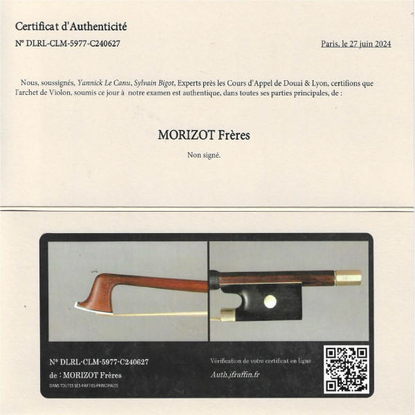 Comprar Arco de violino Louis Morizot Frères. ao melhor preço | València Violins