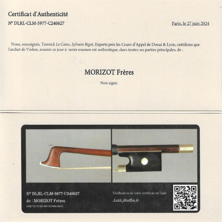 Comprar Arco de violino Louis Morizot Frères. ao melhor preço | València Violins