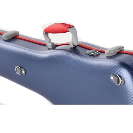 Custodia rigida violino Gewa Policarbonato FUN forma blu/rosso