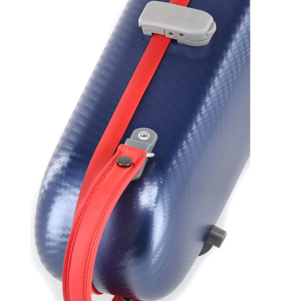 Custodia rigida violino Gewa Policarbonato FUN forma blu/rosso
