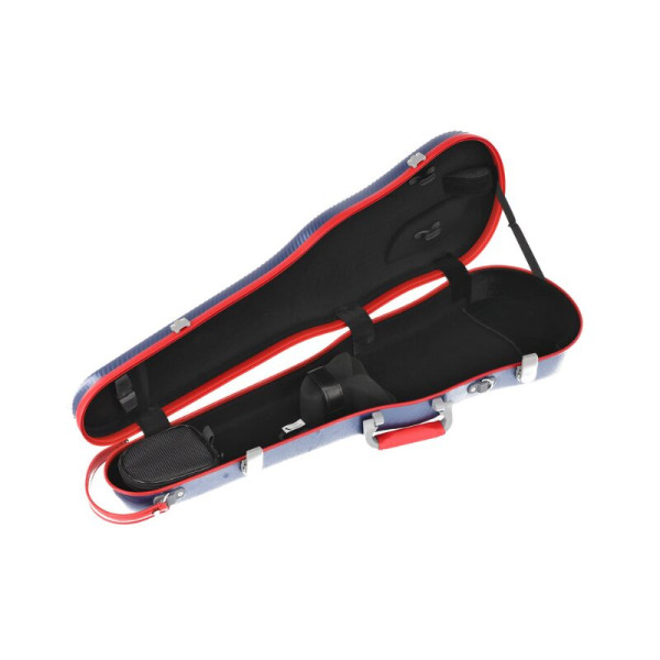 Custodia rigida violino Gewa Policarbonato FUN forma blu/rosso