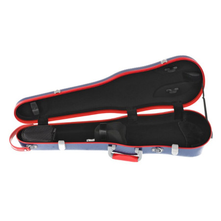 Custodia rigida violino Gewa Policarbonato FUN forma blu/rosso