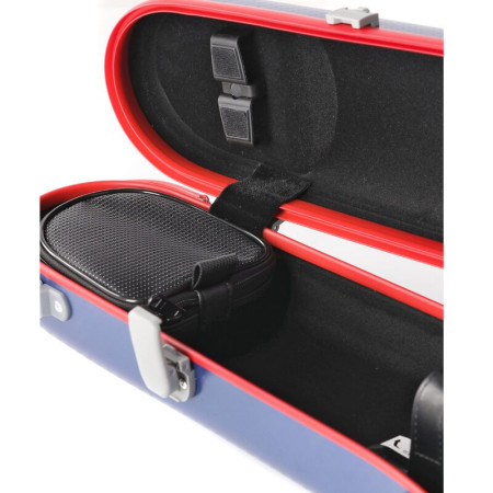 Custodia rigida violino Gewa Policarbonato FUN forma blu/rosso