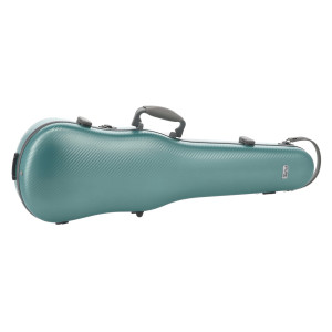 Étui rigide violon Gewa Polycarbonate FUN forme vert/gris
