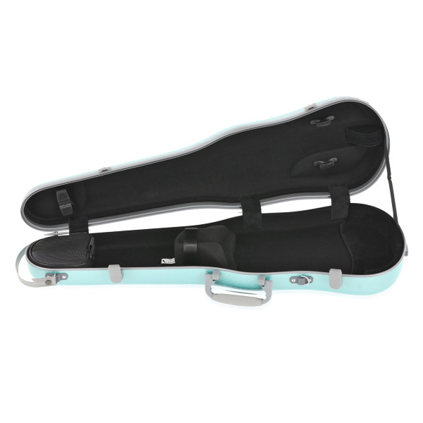 Custodia rigida violino Gewa Policarbonato FUN forma verde/grigio