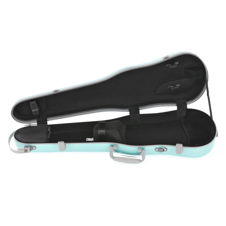 Custodia rigida violino Gewa Policarbonato FUN forma verde/grigio