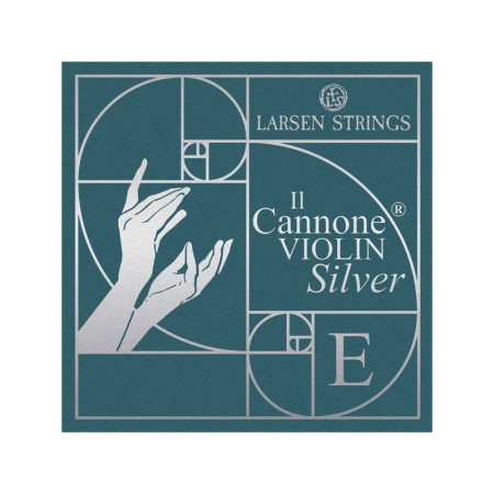 Corda violino Larsen Il Cannone Silver 1° Mi acciaio Palla-Cerchio 4/4 Medium 4/4