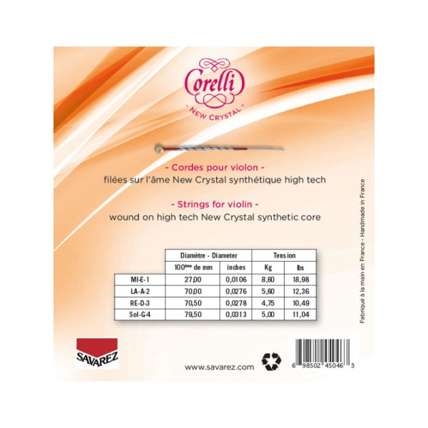 Buy Corelli Crystal 702F 2nd A 4/4 Forte 4/4 Violin String at the best price | València Violins