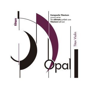 Corda violino For-Tune Opal Titan 3ª Re nylon-rame/argento Medium 4/4