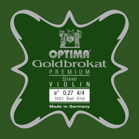 Corda violino Lenzner Goldbrokat Premium 1051 1ª Mi Bola 0.27 Strong 4/4
