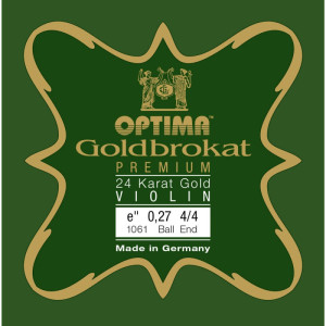 Corde de violon Lenzner Goldbrokat Premium 24K Gold 1061 1er Mi Boule 0.27 Forte 4/4