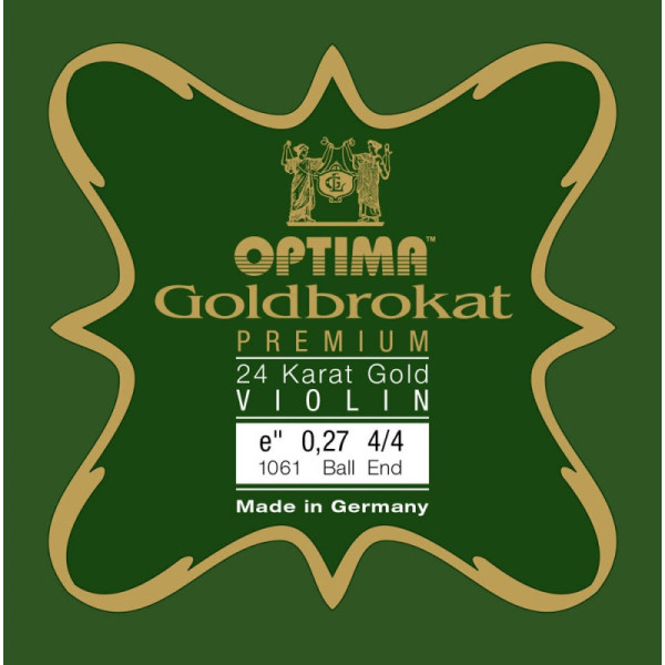 Buy Lenzner Goldbrokat Premium 24K Gold 1061 1st E String 0.27 Strong 4/4 Violin