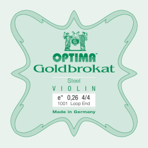 Corde violon Optima Goldbrokat 1001 1er Mi lazo 0.26 Medium 4/4