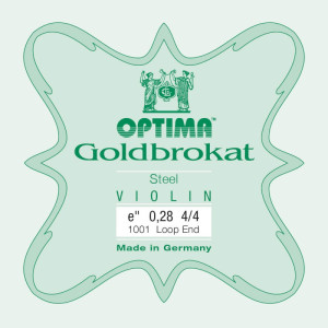 Corde violon Optima Goldbrokat 1001 1er Mi lazo 0.28 Extra-dure 4/4