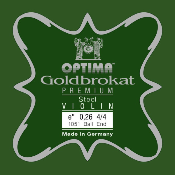 Corde violon Optima Goldbrokat Premium 1051 1er Mi Bola 0.26 Medium 4/4