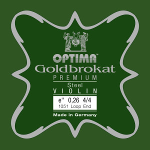 Corda violino Optima Goldbrokat Premium 1051 1° Mi lazo 0.26 Medium 4/4