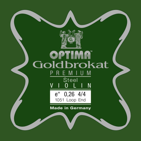 Corda violino Optima Goldbrokat Premium 1051 1° Mi lazo 0.26 Medium 4/4