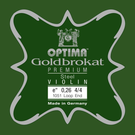 Corda violino Optima Goldbrokat Premium 1051 1° Mi lazo 0.26 Medium 4/4