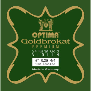 Buy Optima Goldbrokat Premium 24K Gold 1061 1st E Violin String Bow 0.26 Medium 4/4