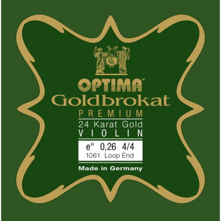 Cuerda violín Optima Goldbrokat Premium 24K Gold 1061 1ª Mi lazo 0.26 Medium 4/4