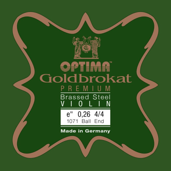 Comprar Corda de violino Optima Goldbrokat Premium Brassed 1071 1ª Mi Bola 0.26 Média 4/4 