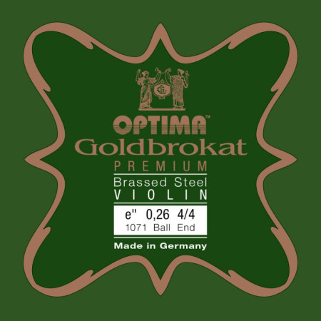 Cuerda violín Optima Goldbrokat Premium Brassed 1071 1ª Mi Bola 0.26 Medium 4/4