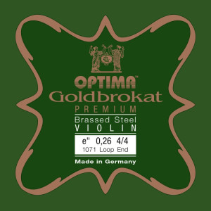 Corde violon Optima Goldbrokat Premium Brassed 1071 1er Mi lazo 0,26 Medium 4/4