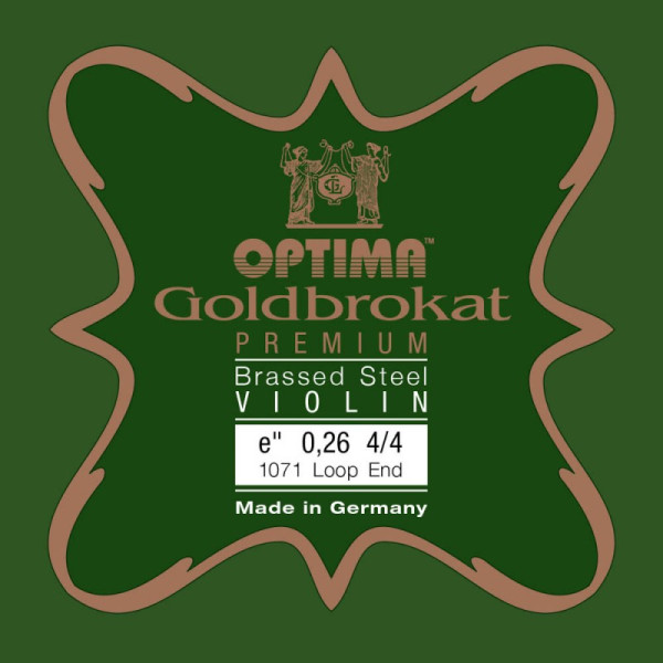Corda violino Optima Goldbrokat Premium Brassed 1071 1ª Mi lazo 0.26 Medium 4/4