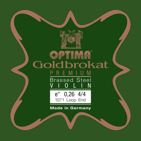 Corde violon Optima Goldbrokat Premium Brassed 1071 1er Mi lazo 0,26 Medium 4/4