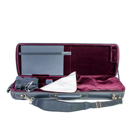 Estuche violín For-Tune CC rectangular Gris/Burdeos 4/4 Gray/burgundy Gris/Burdeos