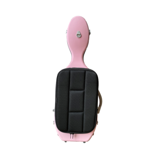 Étui rigide violon Rapsody Rocket forme 4/4 avec housse pour partitions 4/4 Pink Rose 2