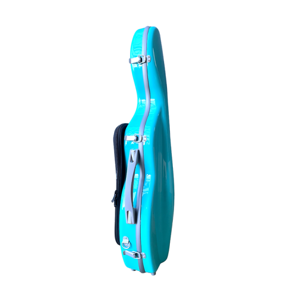 Étui rigide violon Rapsody Rocket forme 4/4 avec housse pour partitions 4/4 Turquoise Turquesa
