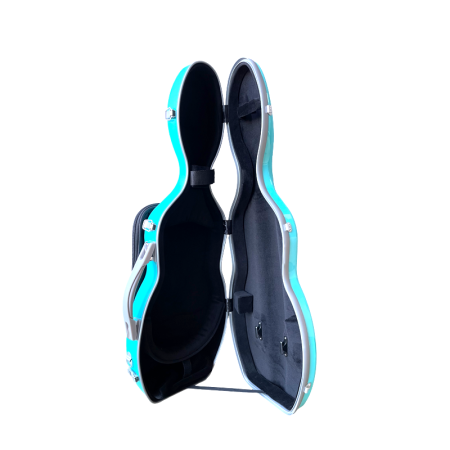 Étui rigide violon Rapsody Rocket forme 4/4 avec housse pour partitions 4/4 Turquoise Turquesa