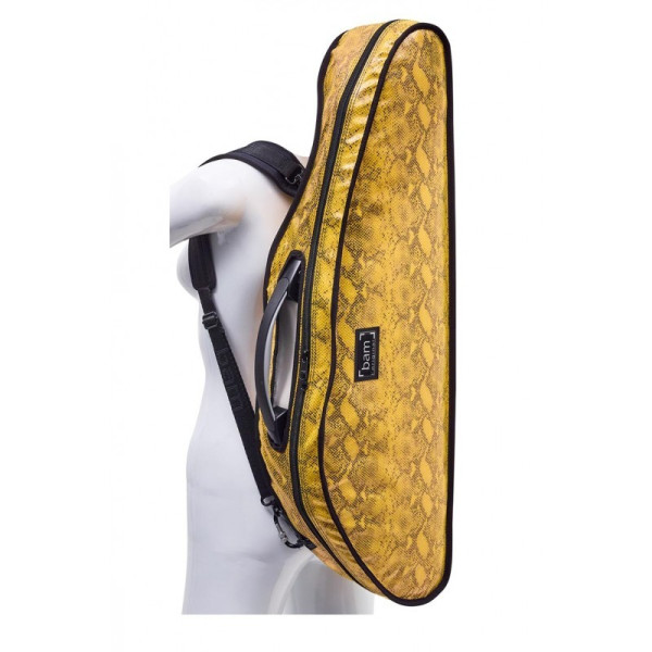 H3Housse violon Bam HO2000XLS Hoody Snake forme pour modèle Slim 2000XL 4/4 Jaune/h3