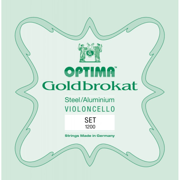 Set de cuerdas cello Optima Goldbrokat 1200 Medium 1/8 - Especialistas en Violines, Violas, Violonchelos y accesorios