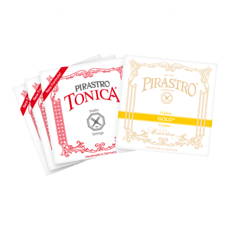 Buy Pirastro Tonica Violin String Set + Gold 1st Gold Ball Medium 4/4