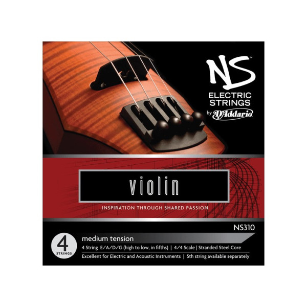Set de cuerdas violín eléctrico D'Addario NS310 Medium 4/4 - Especialistas en Violines, Violas, Violonchelos y accesorios