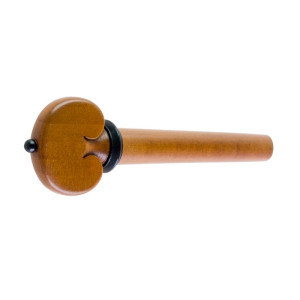 Pirolo per violino in legno di bosso modello cuore con spina e collana nera 4/4 4/4