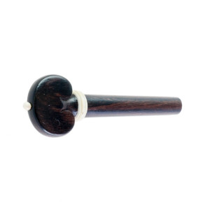 Buy Heart model rosewood violin peg with white pin and collar 4/4 4/4 White