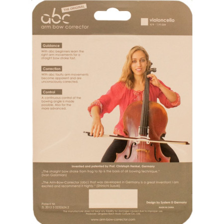 Guida per archetto ABC correttore violoncello 4/4-1/4 bianco